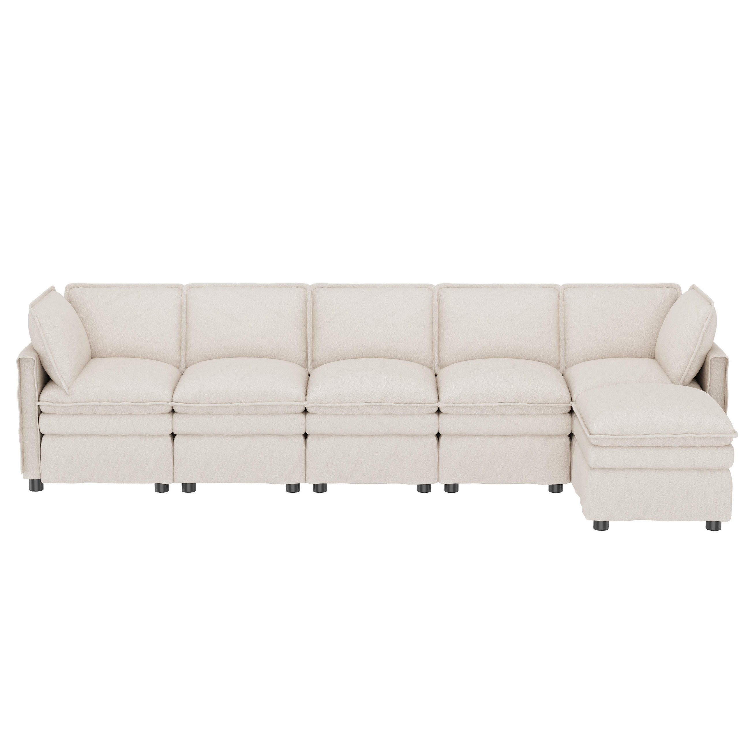 ComfortXL Ecksofa Beige 344x127 cm