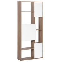 REGAL 6 Fächer Grada - Dunkelbraun, Holzwerkstoff (75/175/24cm) - Beliani
