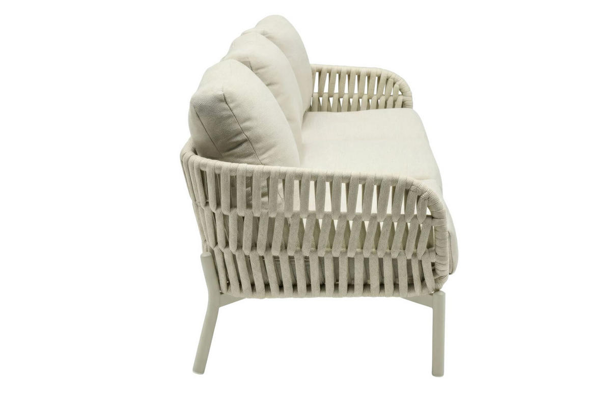LOUNGESOFA Malte 67x202x82 cm, Kunststoff, Taupe - Taupe, Kunststoff/Metall (202/67/82cm) - dasmöbelwerk