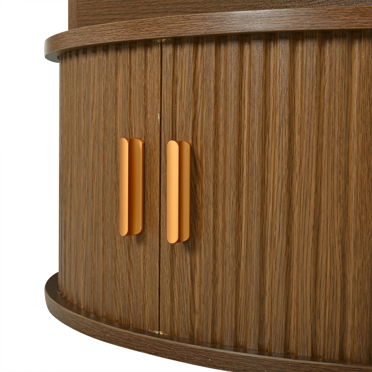 COUCHTISCH Walnussholz höhenverstellbar mit LED und Stauraum 75/75/52 cm - Walnussfarben, Holzwerkstoff (75/75/52cm) - PANGIVO