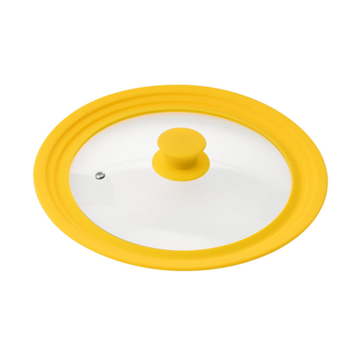 UNIVERSAL-GLASDECKEL, 24/26/28 cm,tel, gelb - Gelb, Glas (29.5/29.5/5.5cm) - bremermann