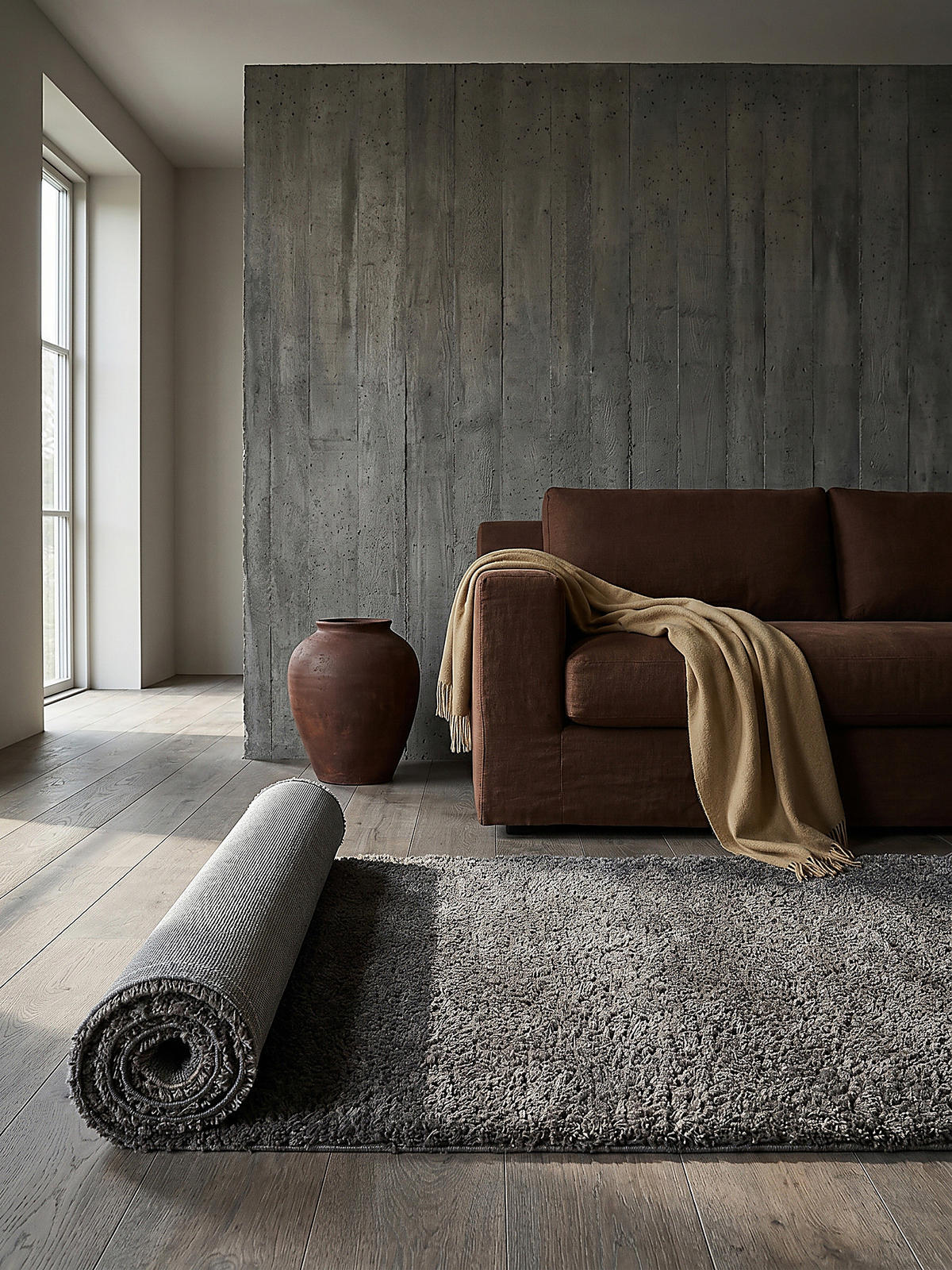 TEPPICH Hochflor Waschbar DIADEM in Dunkelgrau, einfarbig, 80 x 150 cm - Grau, Textil (80/150cm) - KADIMA DESIGN