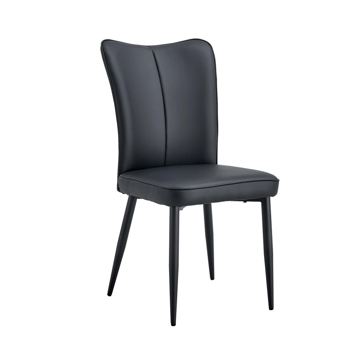 ESSGRUPPE DE-39406 3-teilig, mit 2 PU-Stühlen Schwarz - Schwarz, Holzwerkstoff (60/72/60cm) - ComfortXL