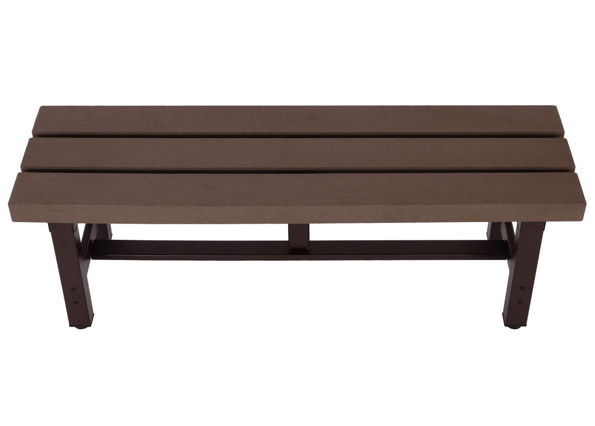 ALU GARTENBANK Braun - Braun, Metall (120/40/34cm) - MCW
