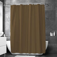DUSCHVORHANG Braun PEVA dick wasserdicht schnell trocknend für Zuhause Badezimmer - Braun, Kunststoff (180/180cm) - MCBOSON