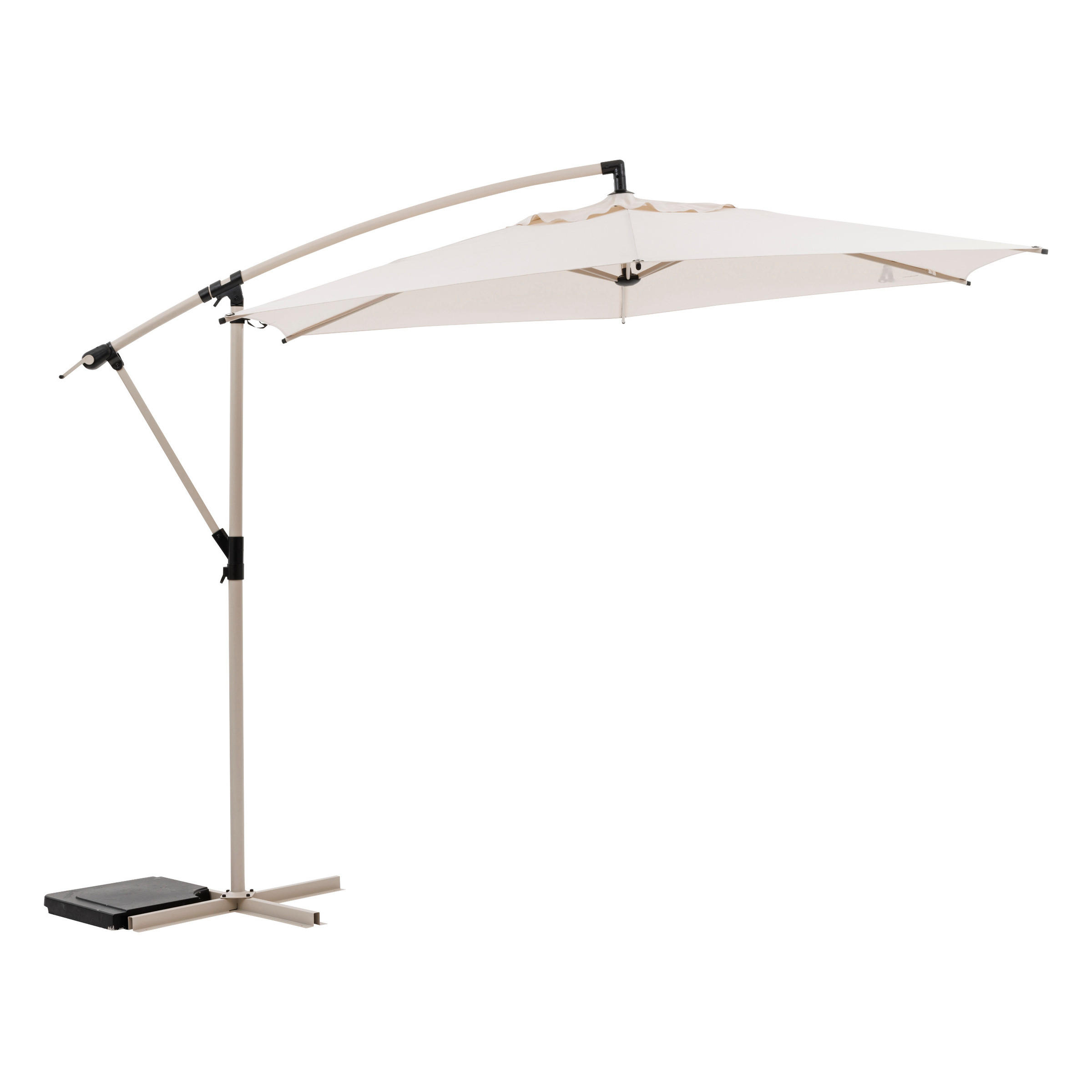GARTENSCHIRM Manoa 300 cm - Creme, Metall (292/306cm)