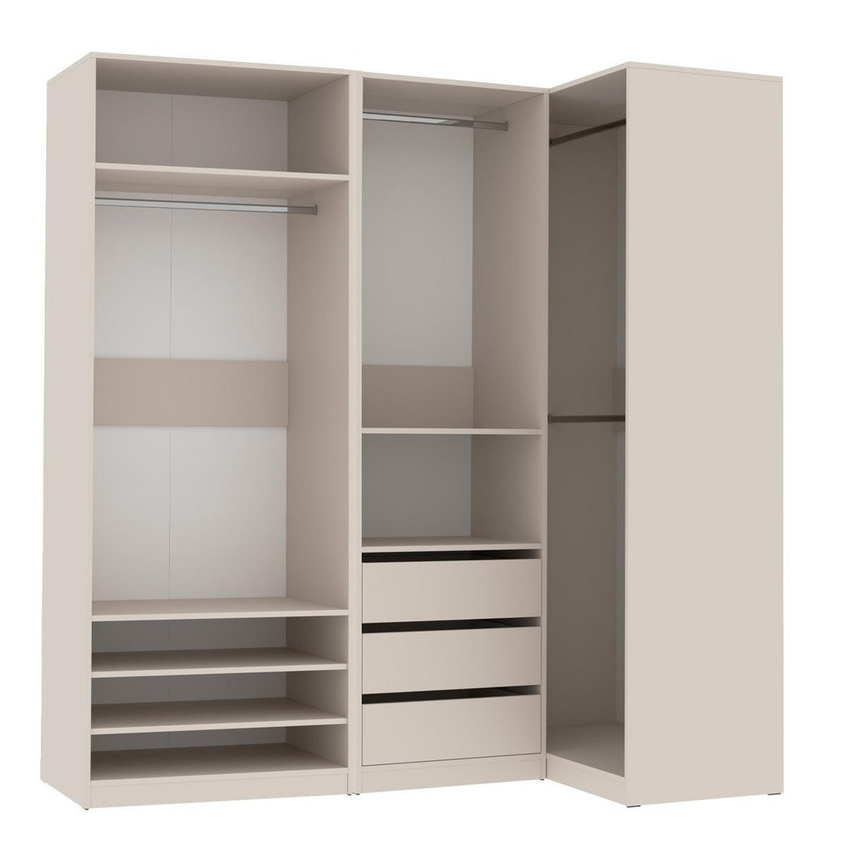 GARDEROBENSCHRANK OFFEN TRES L/C CASHMERE 240/206/51 cm - Kaschmir, Holzwerkstoff (240/206/51cm) - Marmex Möbel