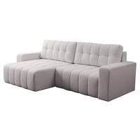 ECKSOFA Masone - Hellrosa/Schwarz, Holz/Kunststoff (245/143cm) - MIRJAN24