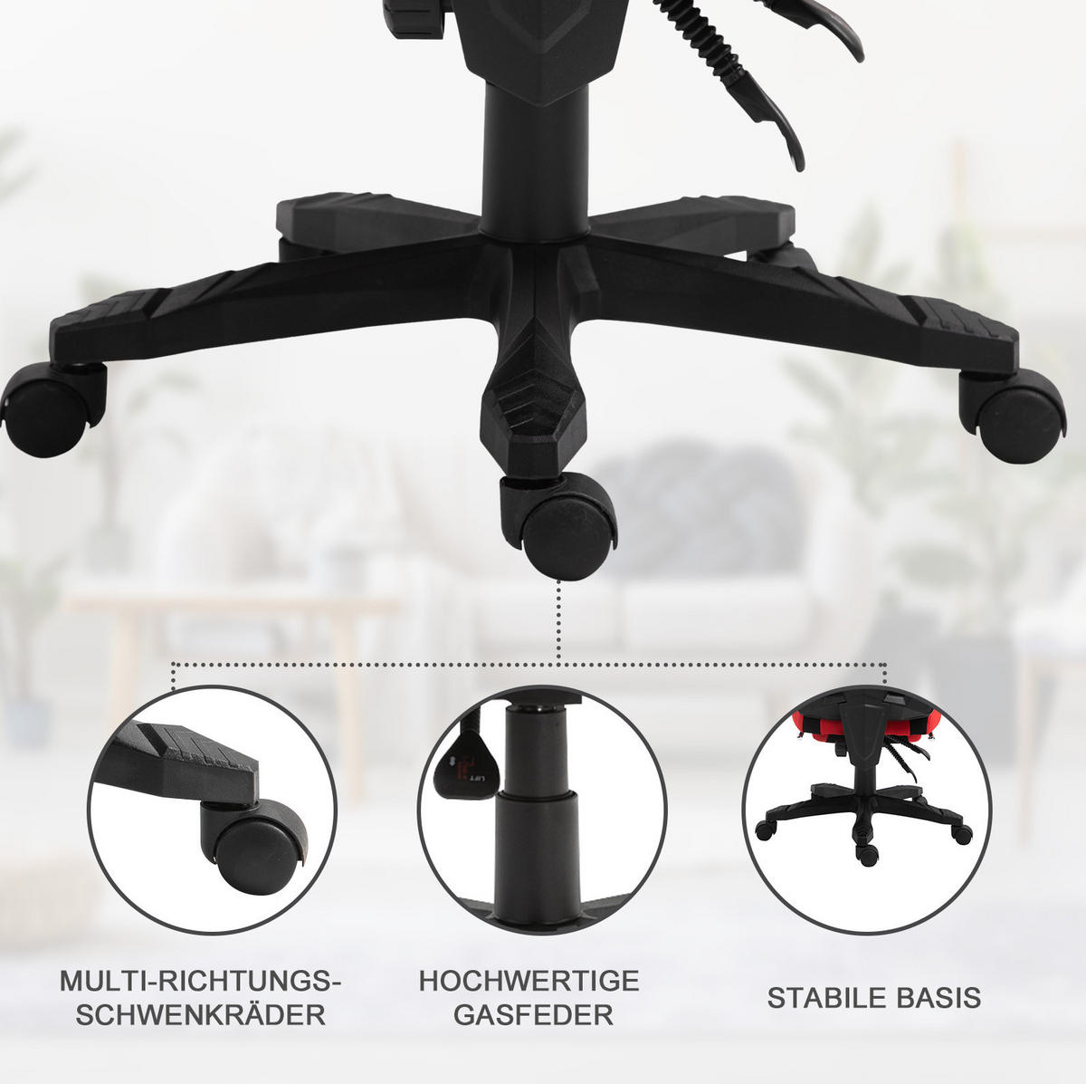 GAMINGSTUHL 58/112-122/63 cm Schwarz aus Polyester mit Liegefunktion - Schwarz, Kunststoff (63/122/58cm) - OKMYHOME