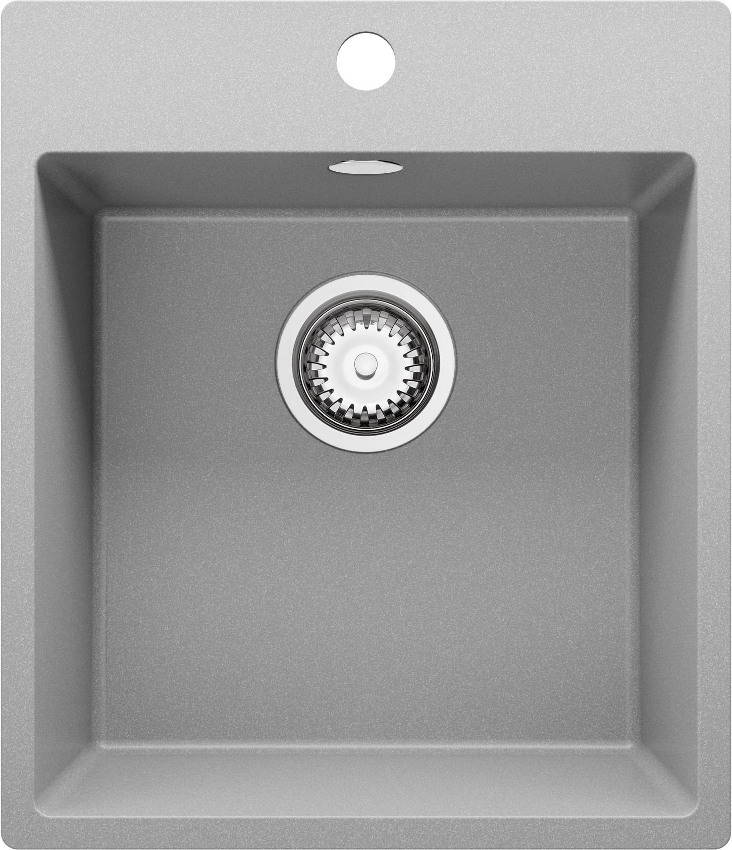 Primagran Spülbecken Grau, Chrom 43x20x50 cm