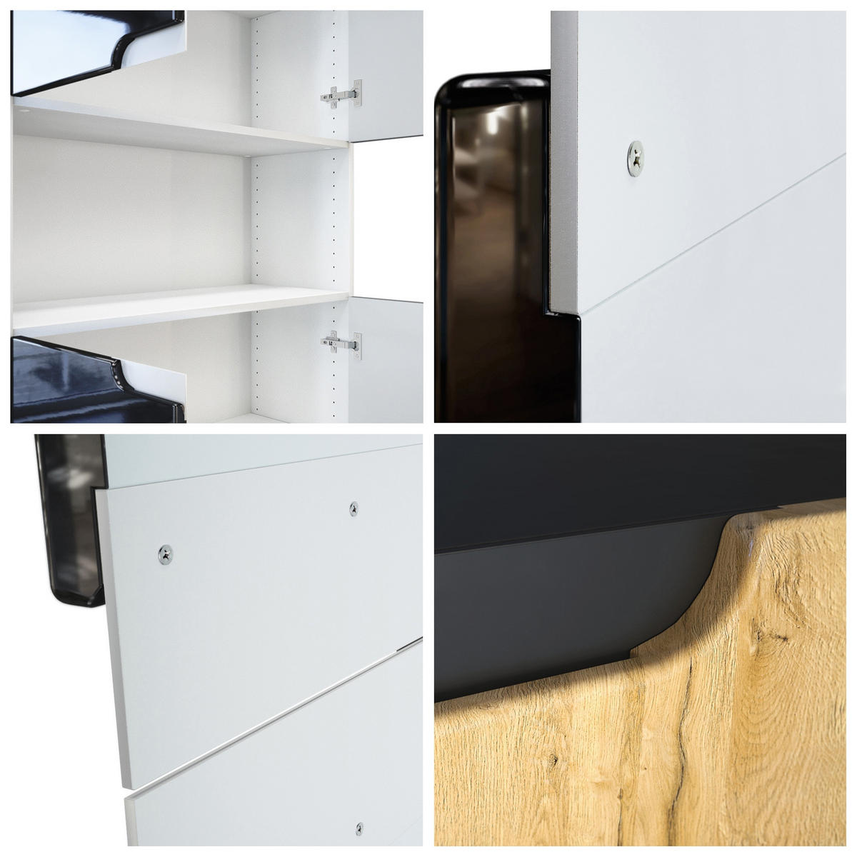 BÜROSCHRANK Logan Fronten in Avola-Anthrazit - Anthrazit, Holzwerkstoff (82/184/37cm) - Vladon