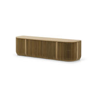 TV-MÖBEL Franz, Natur Massiveiche - Beige, Holz (45/45/175cm) - WOODEK