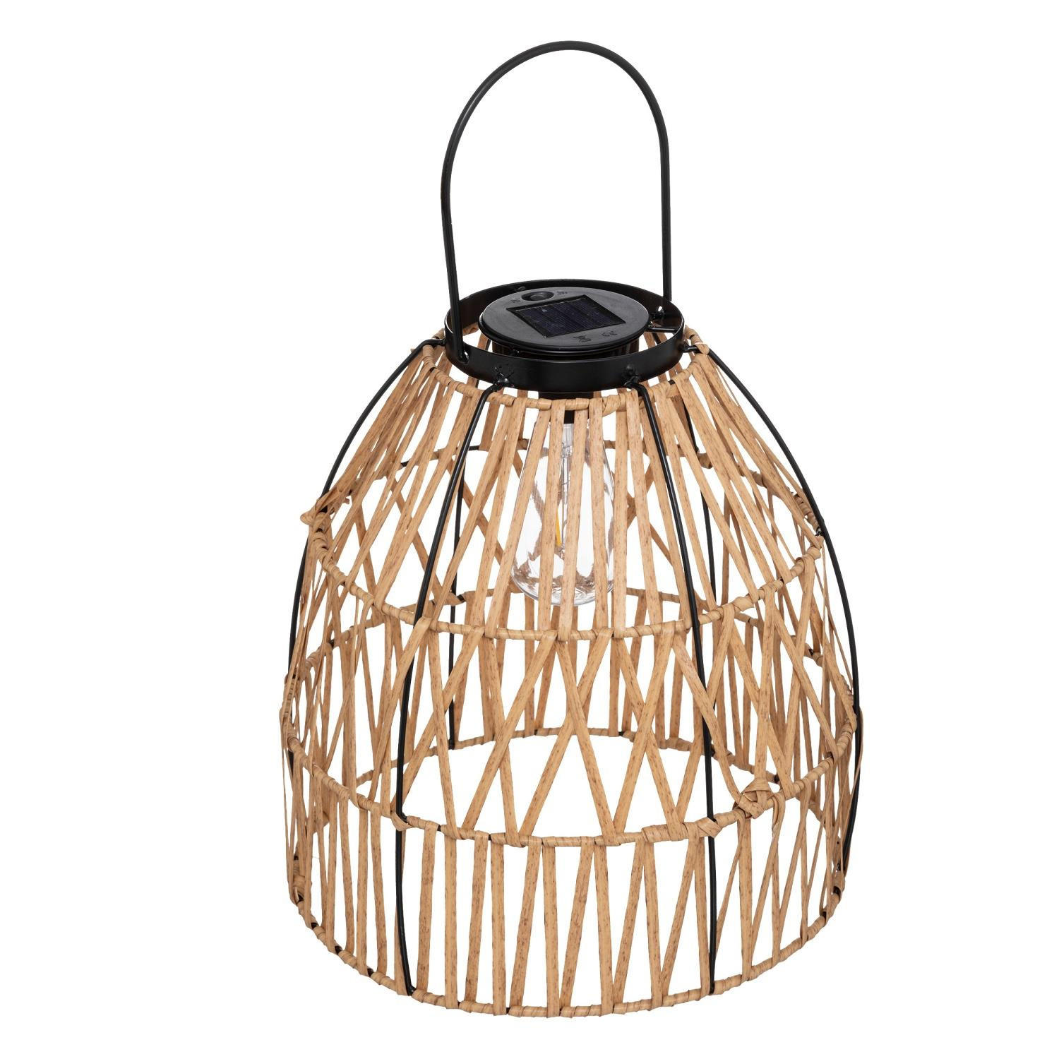 SOLAR-LATERNE Esha H. 32,5 cm - Beige, Metall (30/32.5/30cm) - Atmosphera Createur d´interieur