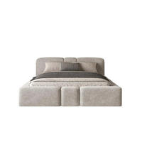 POLSTERBETT Monte 140x200 cm mit stabilem Metallrahmen, Bettkasten und Stauraum, Doppelbett mit Kopfteil - Perfect Harmony Dunkelbeige - Grau, Holzwerkstoff (140/200cm) - Chilly