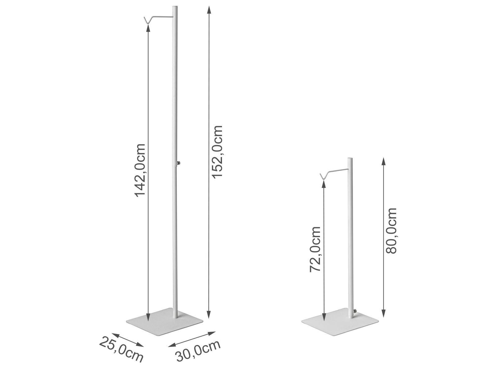 LATERNEN-STÄNDER Tower weiß 80-152 cm auch für Lautspecher und Blumen - Weiß, Metall (30/152/26cm) - Yamazaki