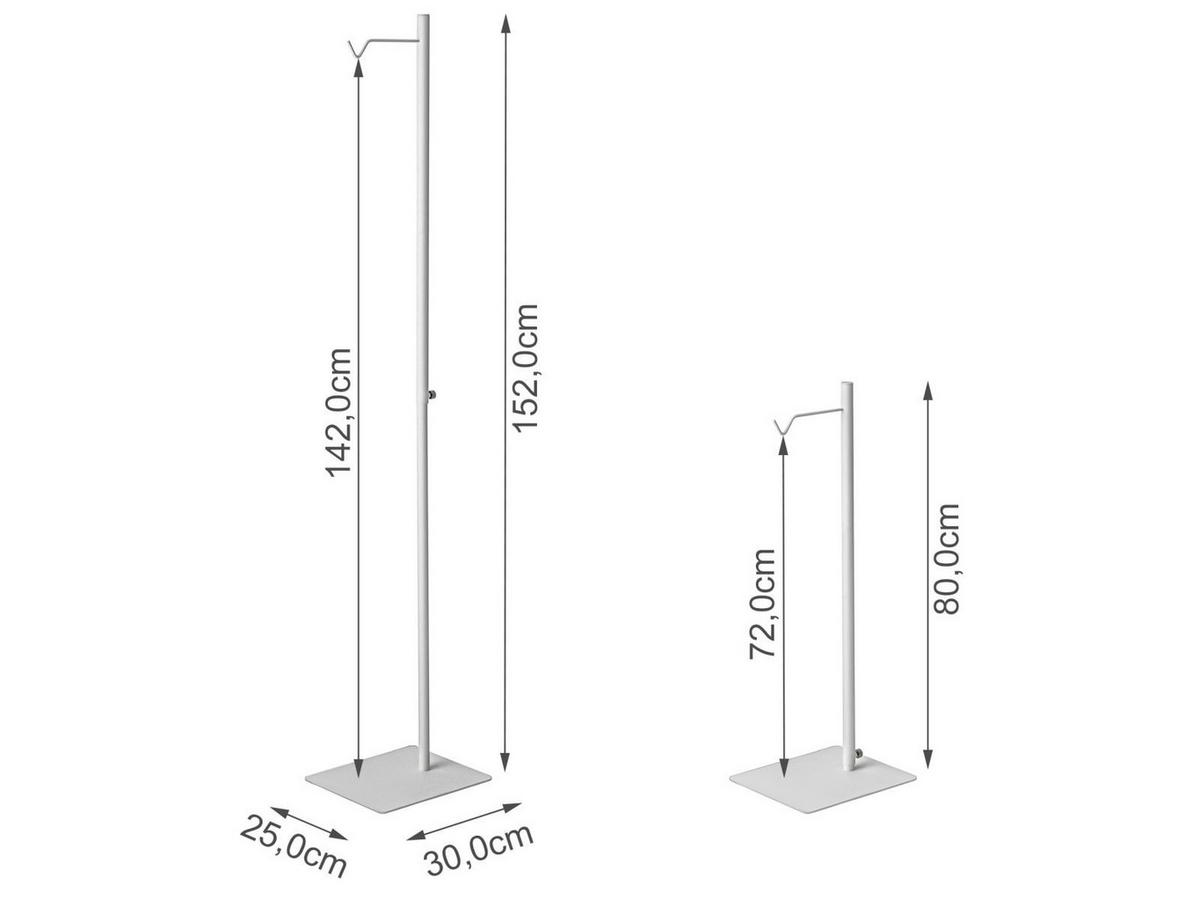 LATERNEN-STÄNDER Tower weiß 80-152 cm auch für Lautspecher und Blumen - Weiß, Metall (30/152/26cm) - Yamazaki