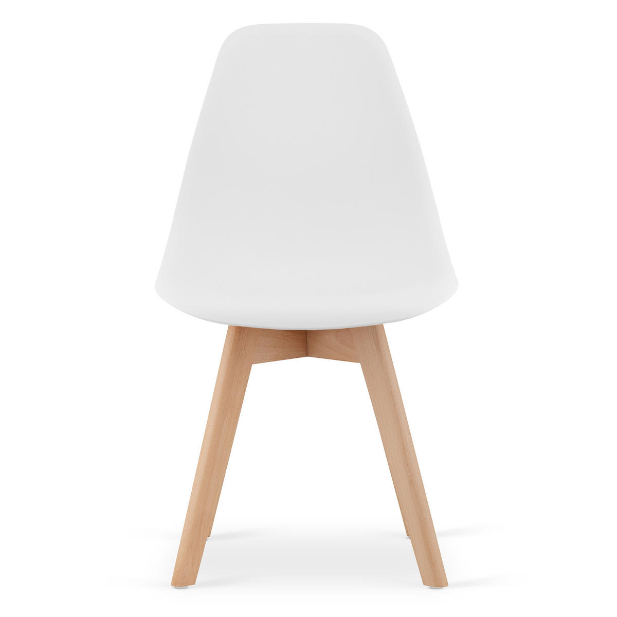 ESSZIMMERSTUHL Konrad (4er-Set) - Buchefarben/Weiß, Holz/Kunststoff (46/80/55cm) - Home Collective