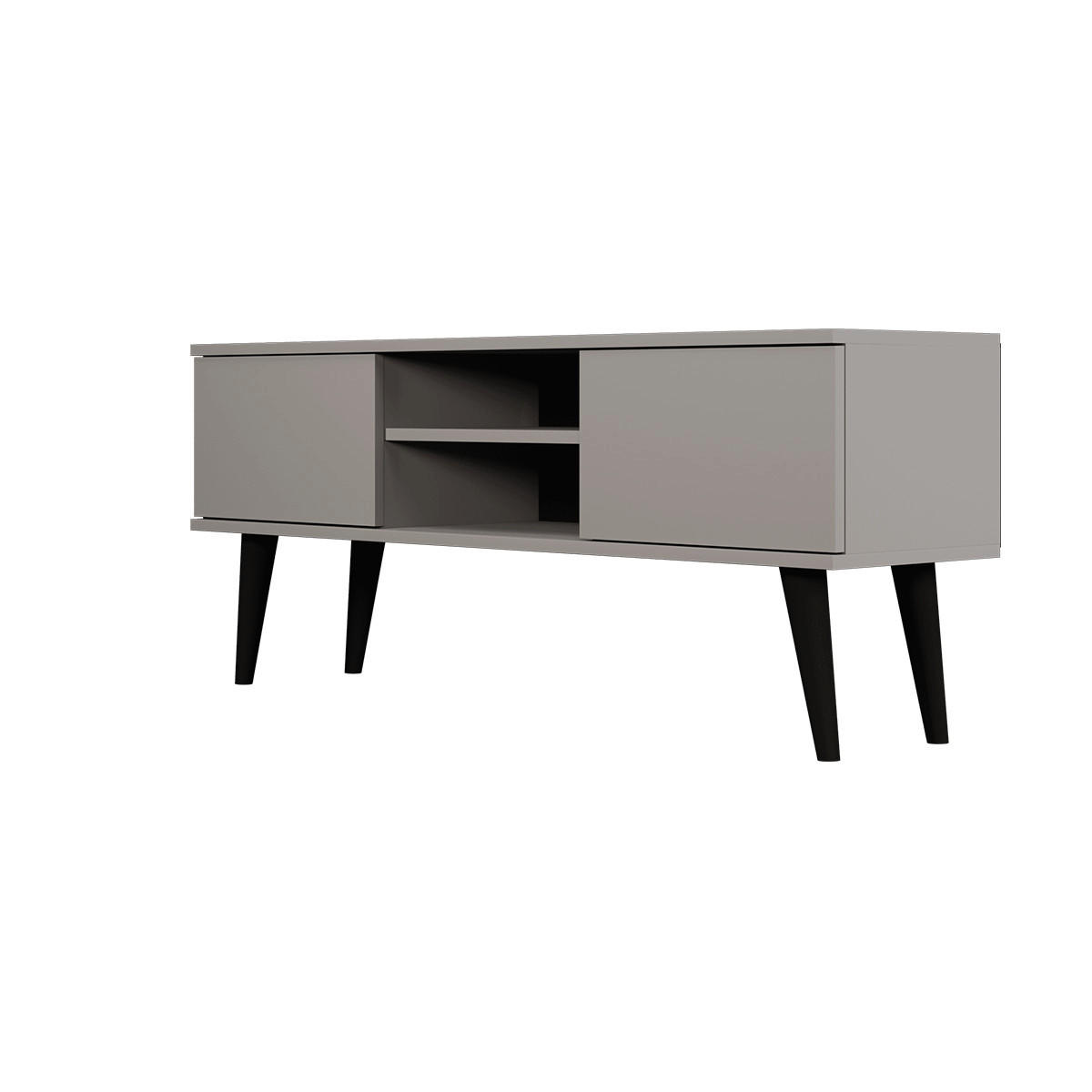TV STOLÍK Toronto Sivá - sivá, kompozitné drevo (120/35/55cm) - Petits-meubles