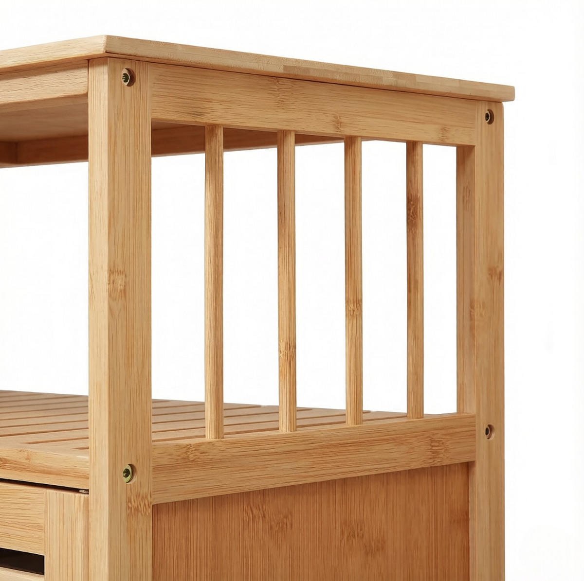 SIDEBOARD in Natur 100x35x82 cm mit 3 Türen und offenem Fach - Naturfarben, Naturmaterialien (35/82/100cm) - IVMEU