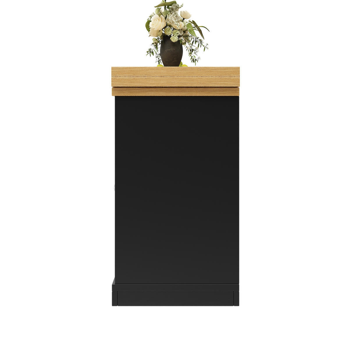 ESSTISCH Ausziehbar 120–197cm 360° LED Stauraum Weinregal - Schwarz, Holzwerkstoff (40/120/72cm) - FLIEKS