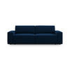 SOFA ausklappbar mit Bettkasten Jodie aus Samt königsblau 3 Sitzplätze - Dunkelblau, Textil (107/86/247cm) - Micadoni
