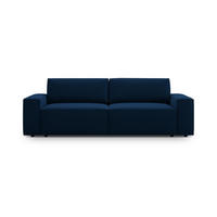SOFA ausklappbar mit Bettkasten Jodie aus Samt königsblau 3 Sitzplätze - Dunkelblau, Textil (107/86/247cm) - Micadoni