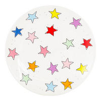 FRÜHSTÜCKSTELLER Stern in Bunt - 22cm - Multicolor, Keramik (21.8/21.8/2.5cm) - Blond Amsterdam
