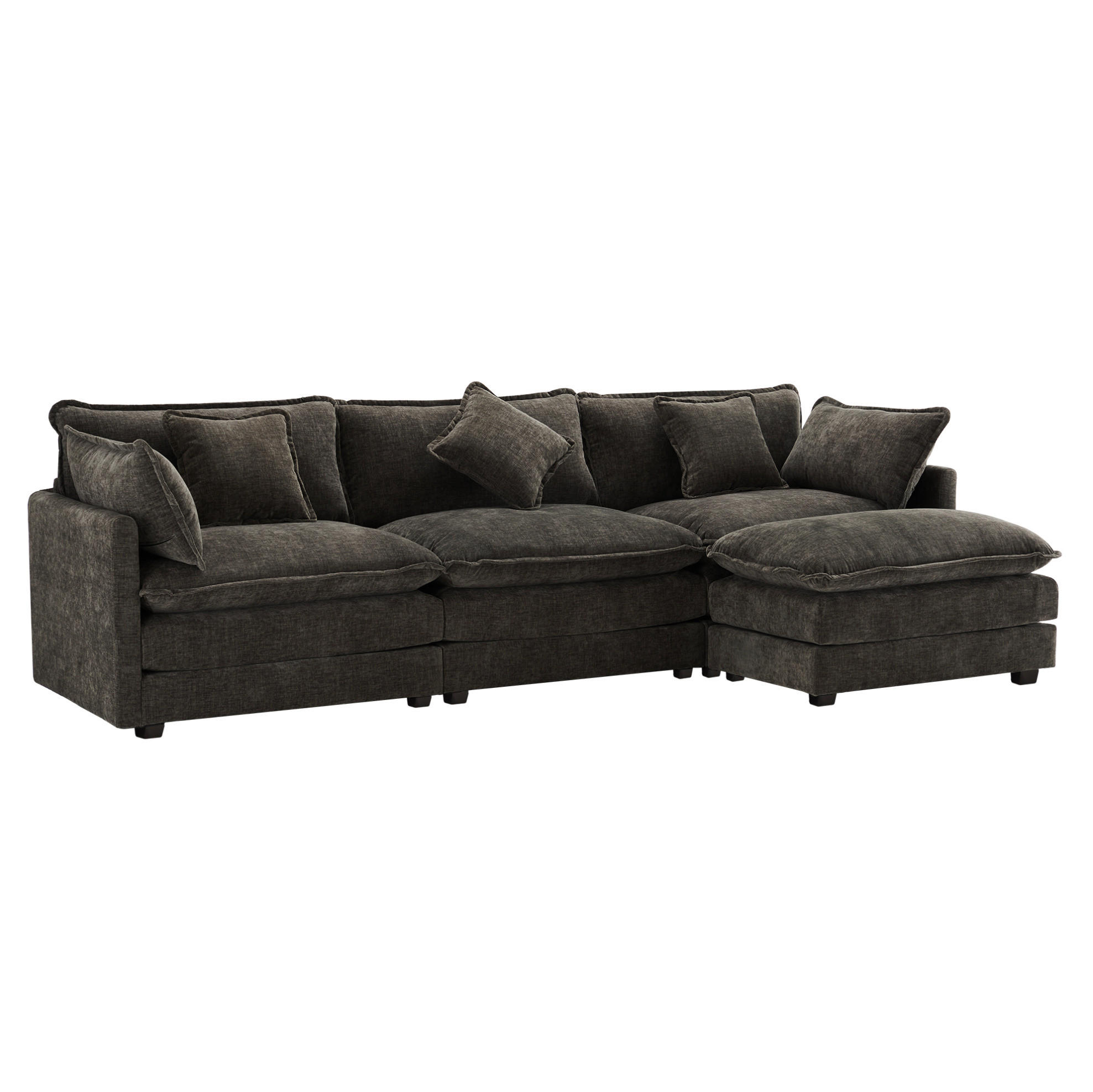 Redom Ecksofa Dunkelgrau 147x84 cm