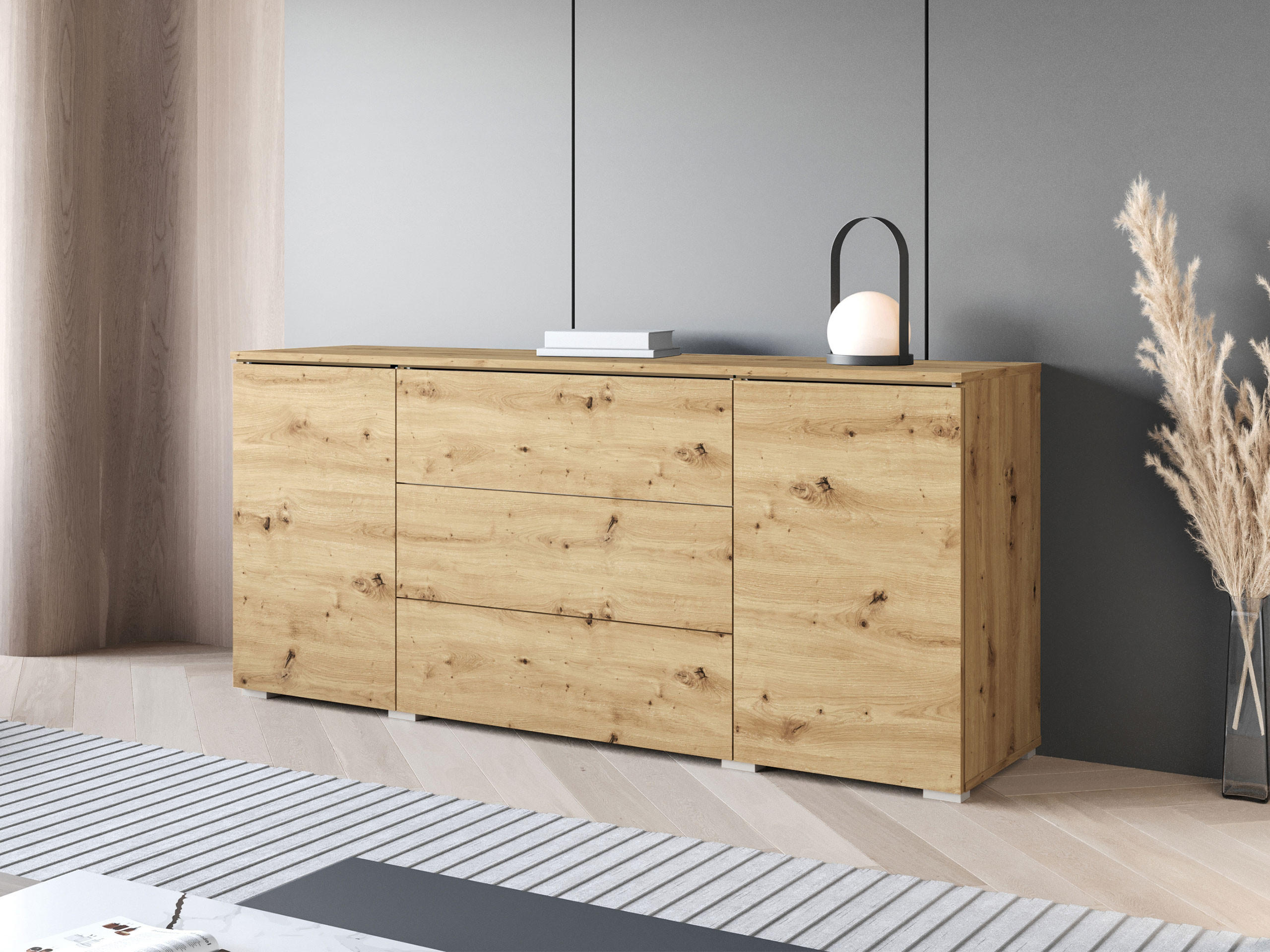 SIDEBOARD Vera 150 - Eiche Artisan, Holzwerkstoff (150/66/40cm) - MIRJAN24