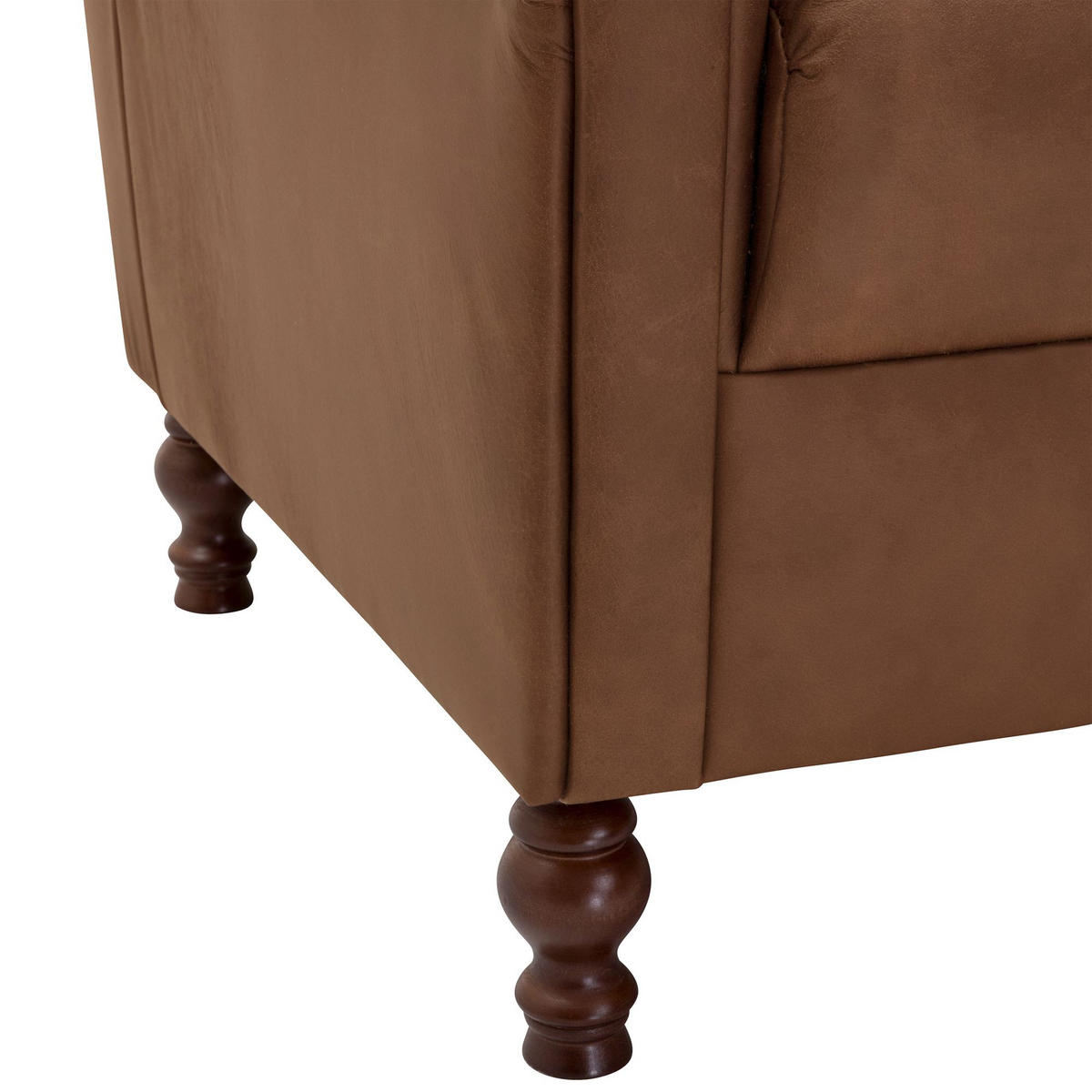 OHRENBACKENSESSEL Katreen Echtleder (Antikoptik) cognac - Cognac, Leder (90/101/91cm) - 58aufmkessel