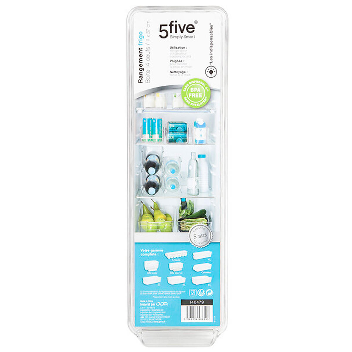 KÜHLSCHRANK-EIERABLAGE Smart Fridge für 14 Eier, PET-Kunststoff, Transparent - Transparent, Kunststoff (11/7.5/37cm) - 5five Simply Smart