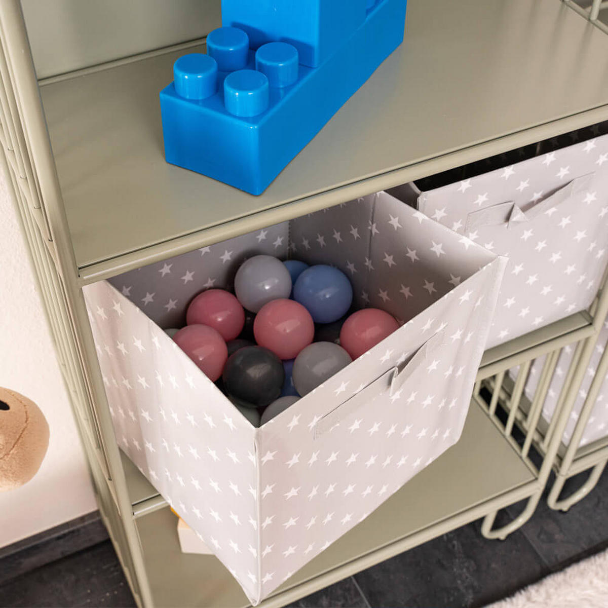 KINDERREGAL TODO - Farbe: Grün - Salbeigrün, Metall (61/134/28cm) - Home Deluxe