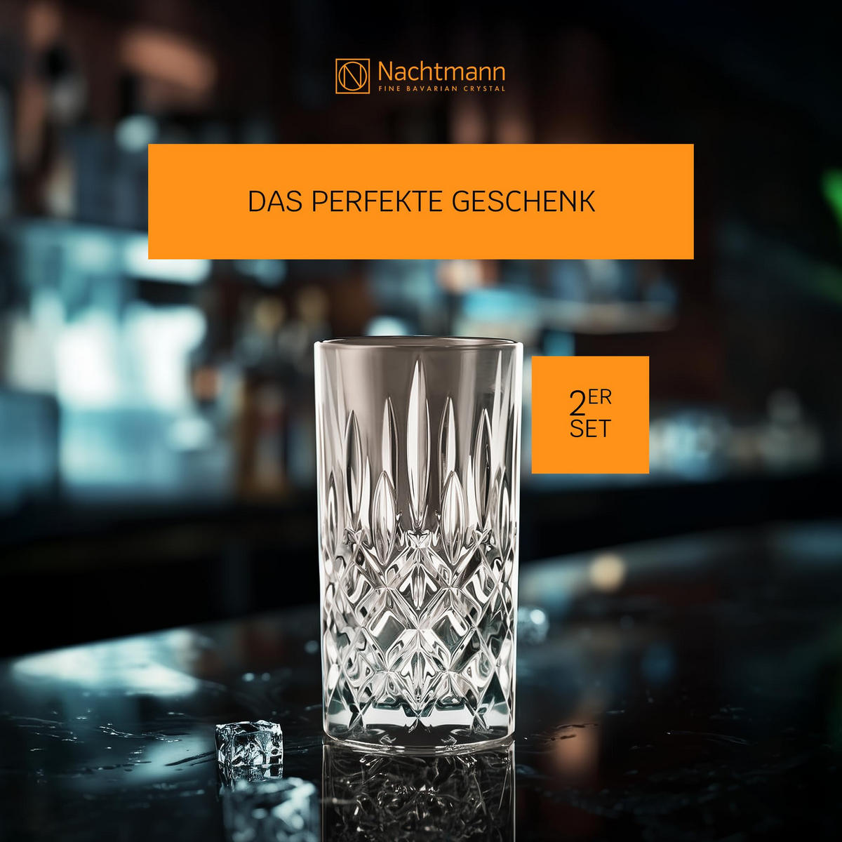 LONGDRINKGLÄSER Noblesse Colors Taupe 395 ml 2er Set - Taupe, Glas (0.395L) - Nachtmann