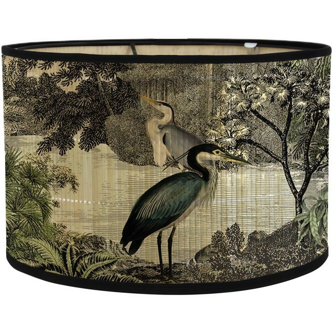 LAMPENSCHIRM Bambus Zylinder，30/30/20cm - Olivgrün, Naturmaterialien (30/30/20cm) - Authentics