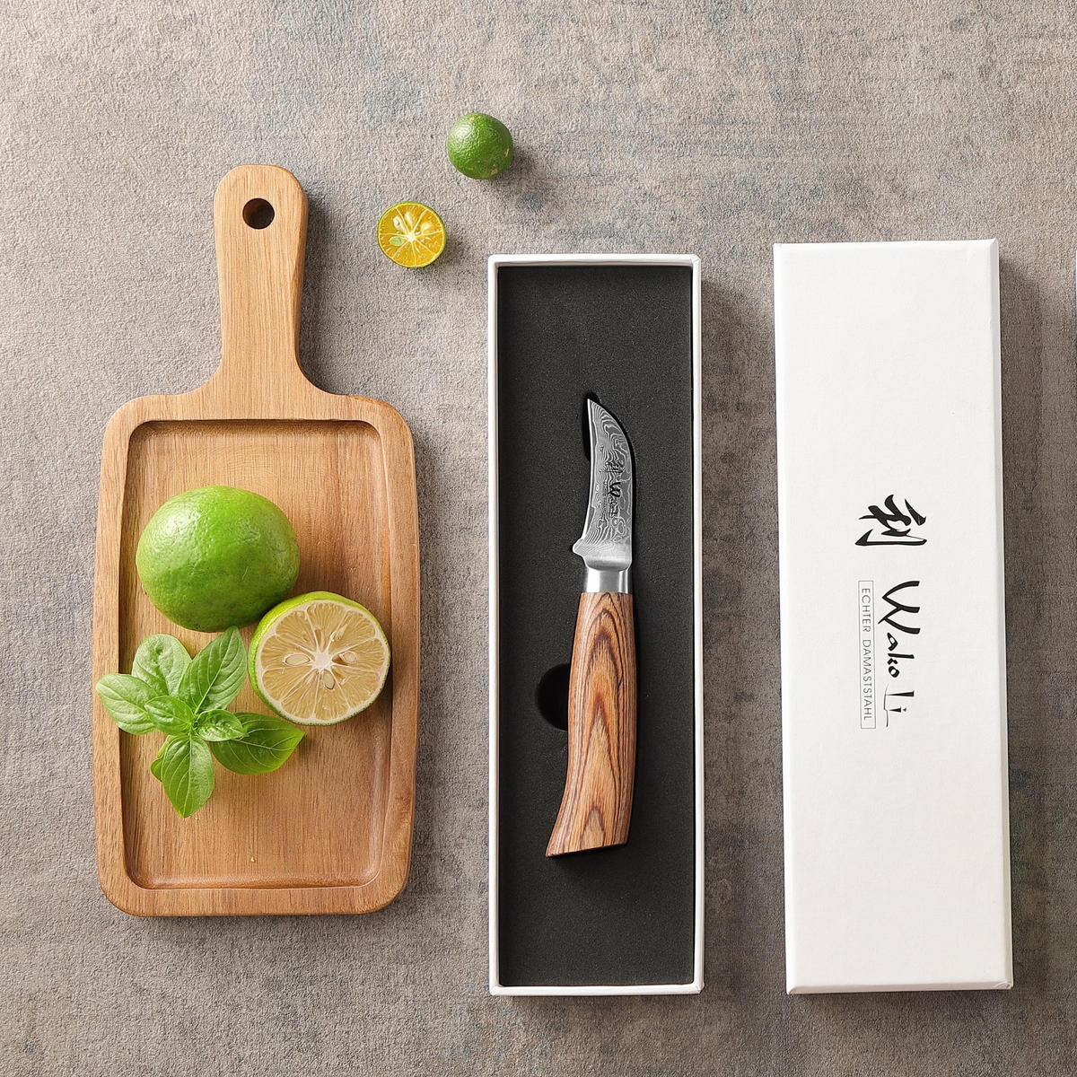 SCHÄLMESSER 6 cm - Braun, Holz/Metall (18cm) - Wakoli