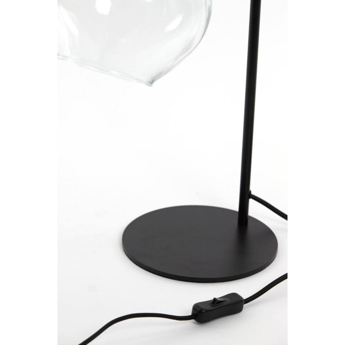 TISCHLAMPE Rakel Schwarz Ø28/50,5 cm - Schwarz, Glas (28/17/50.5cm) - Light & Living