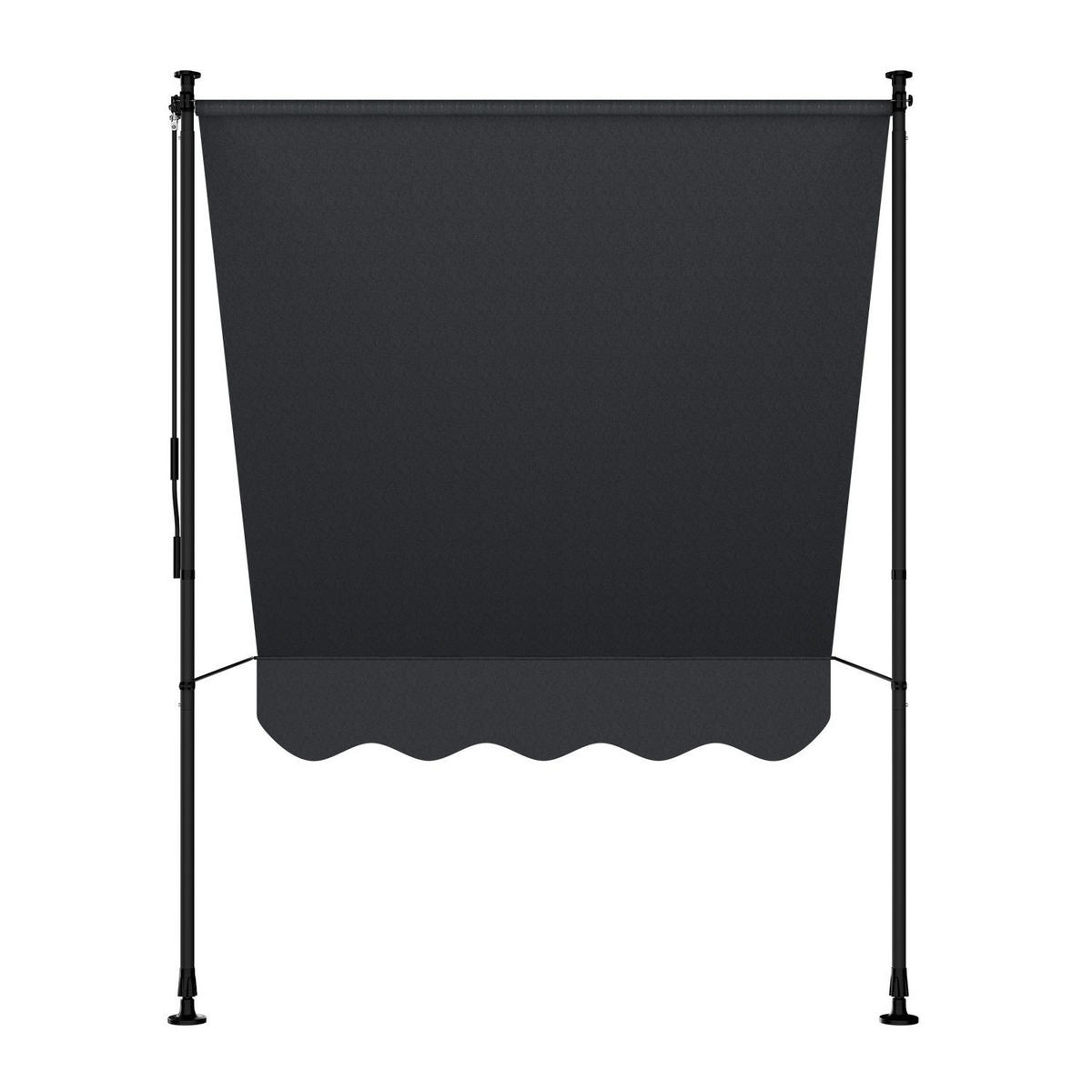 KLEMMMARKISE Kapstadt grau 150x120 cm - Grau, Textil (150/200/120cm) - Juskys