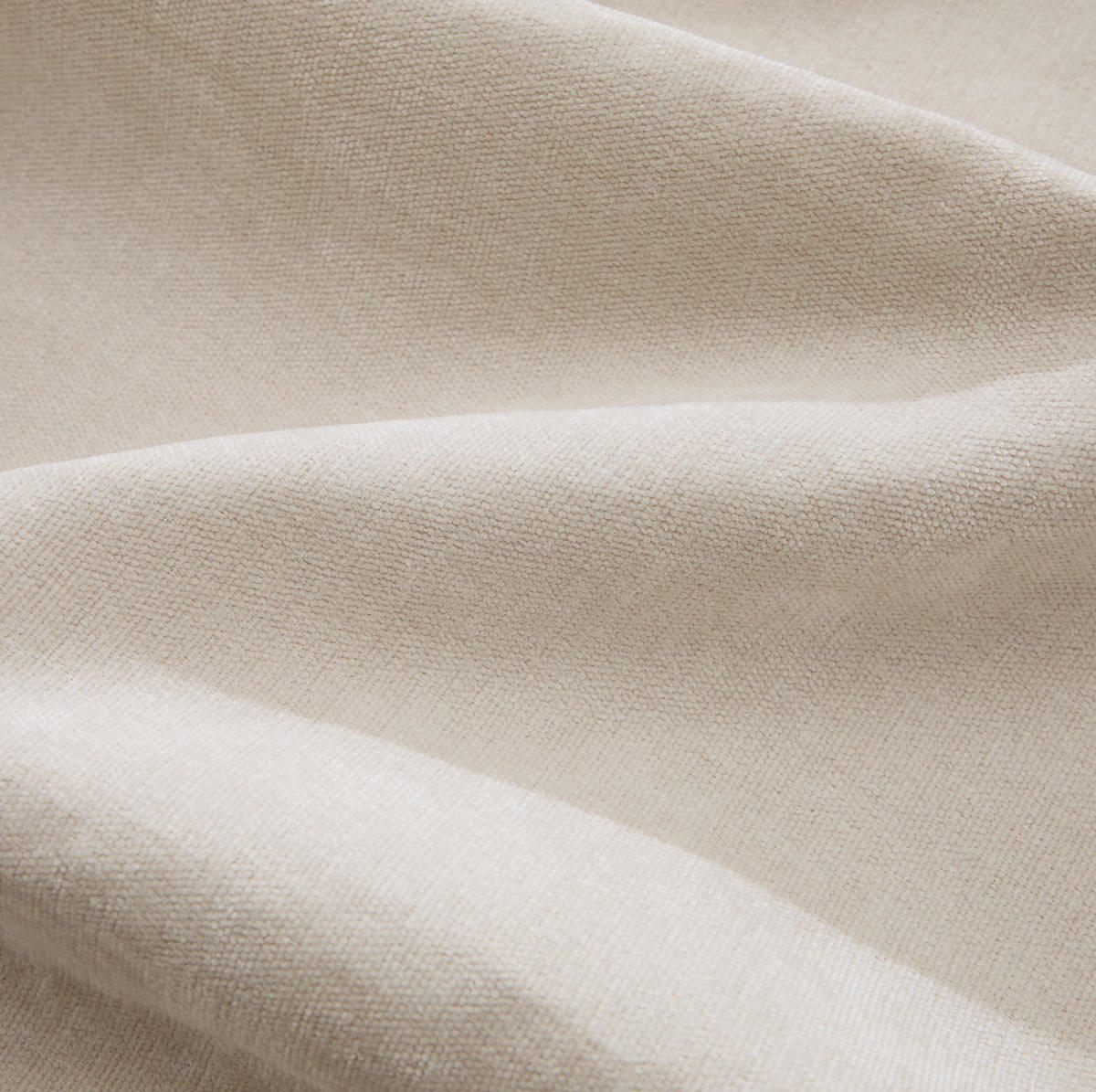 ECKSOFA 358/171/76 cm hellbeige aus Chenille mit modularem Aufbau und Hocker - Beige, Textil (171/358cm) - OKWISH
