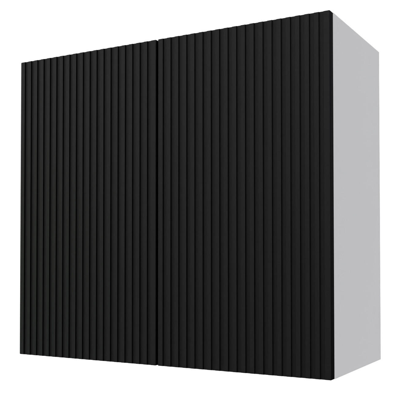 KÜCHENHÄNGESCHRANK Lamello W3/80 Schwarz Matt / Grau 80 / 32,5 / 72cm - Schwarz/Grau, Holz/Holzwerkstoff (60/72/32.5cm) - Feldmann-Wohnen