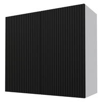 KÜCHENHÄNGESCHRANK Lamello W3/80 Schwarz Matt / Grau 80 / 32,5 / 72cm - Schwarz/Grau, Holz/Holzwerkstoff (60/72/32.5cm) - Feldmann-Wohnen