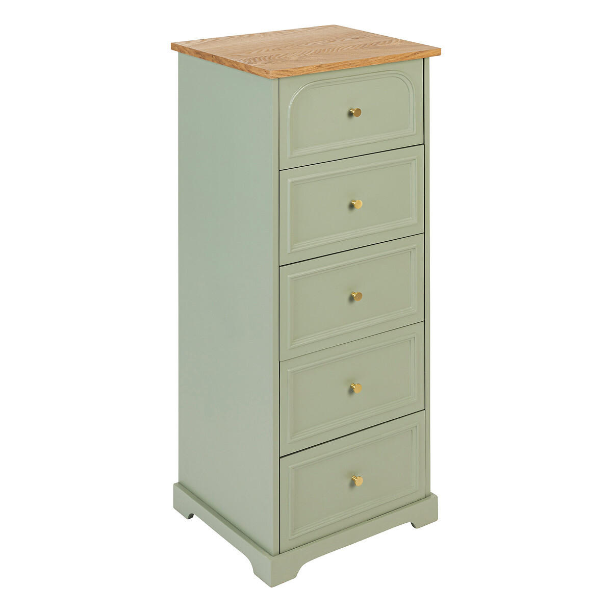 KOMMODE mit Schubladen Säule Mohea 45/39/113 cm - Grün, Holzwerkstoff (39/113/45cm) - Atmosphera Createur d´interieur