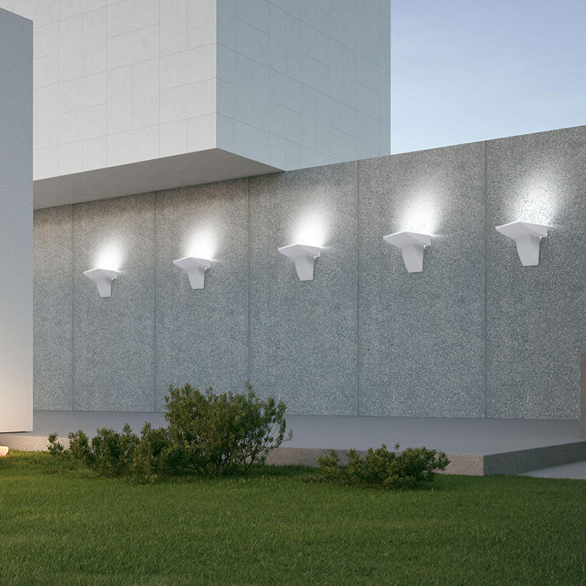 LED AUSSEN-WANDLEUCHTE FONTELA Weiß - Weiß, Metall (14/17.5/24cm)