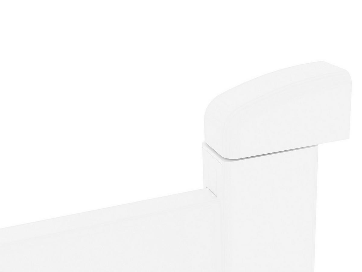 GARTENTOR Flügeltor - 103 x 181 cm - voll - Aluminium - Weiß - NAZARIO - Weiß, Metall (100/176cm) - Vente-Unique