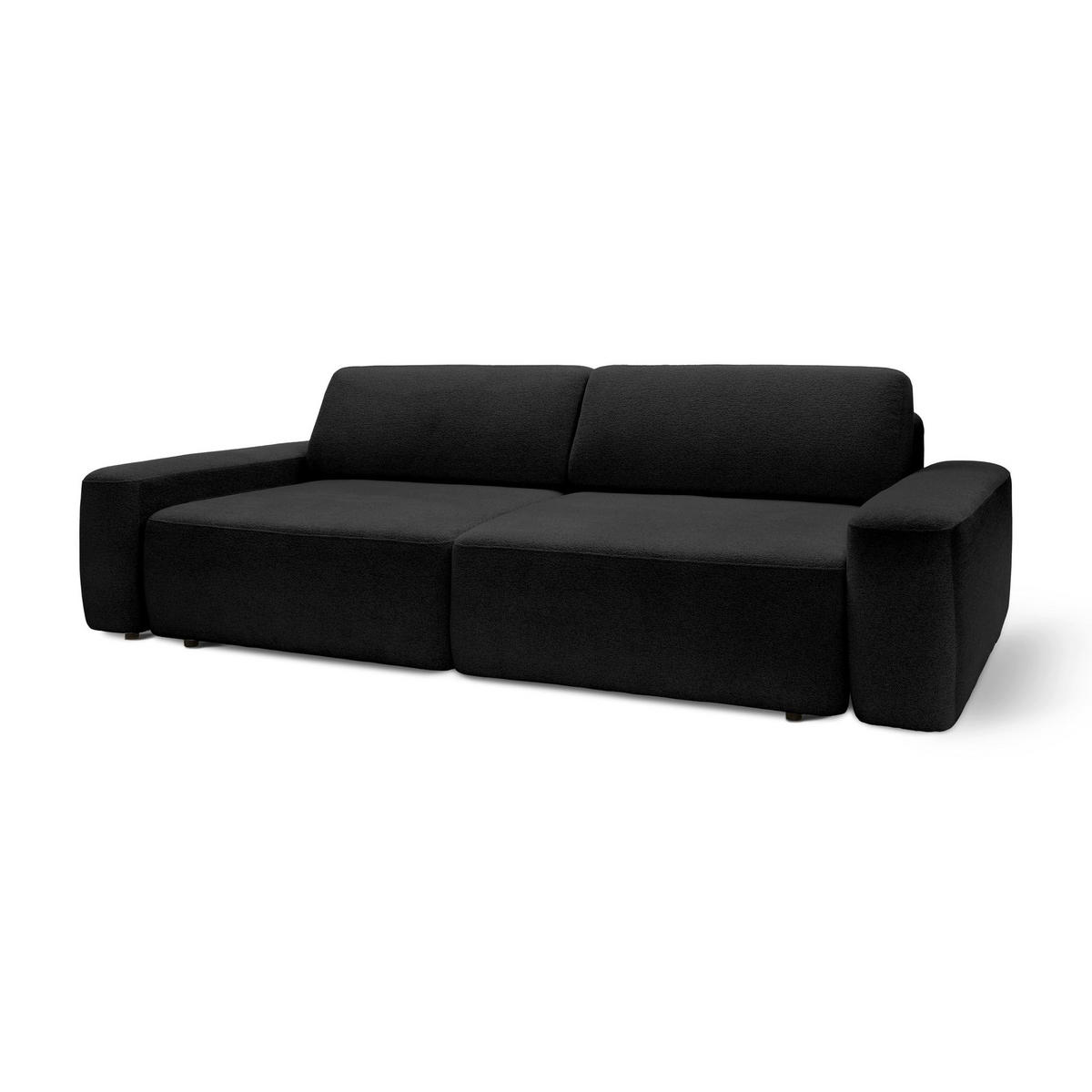 SOFA Bamby Schwarz - Schwarz, Textil (276/82/164cm) - Pillovely