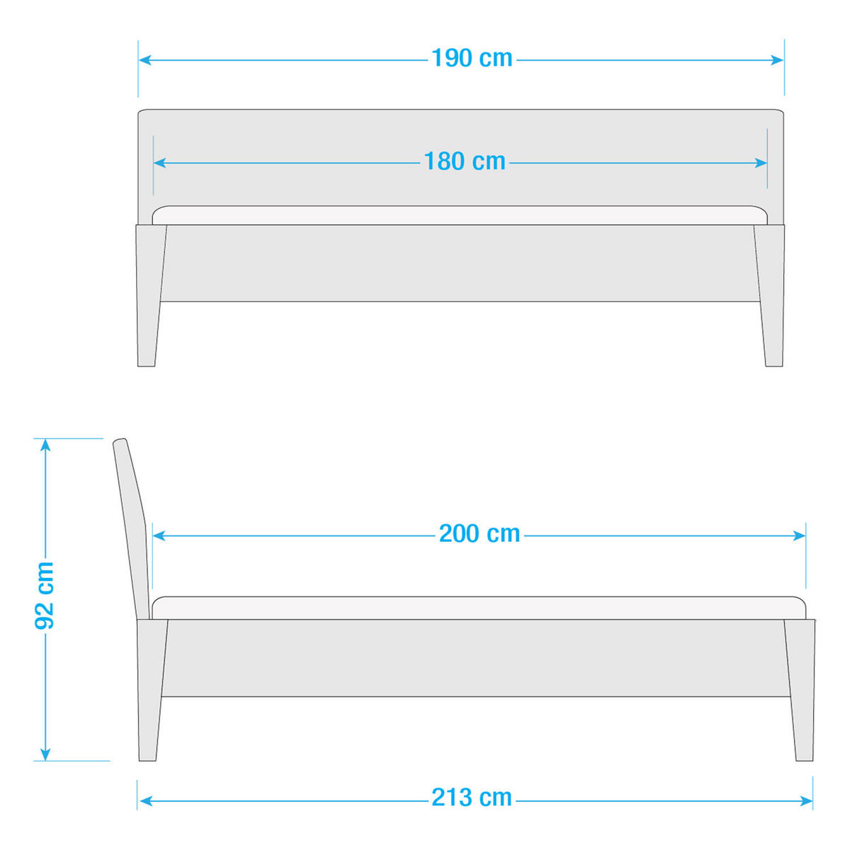 BETT - Massivholz - Kernbuche, Holz (180/200cm) - home24