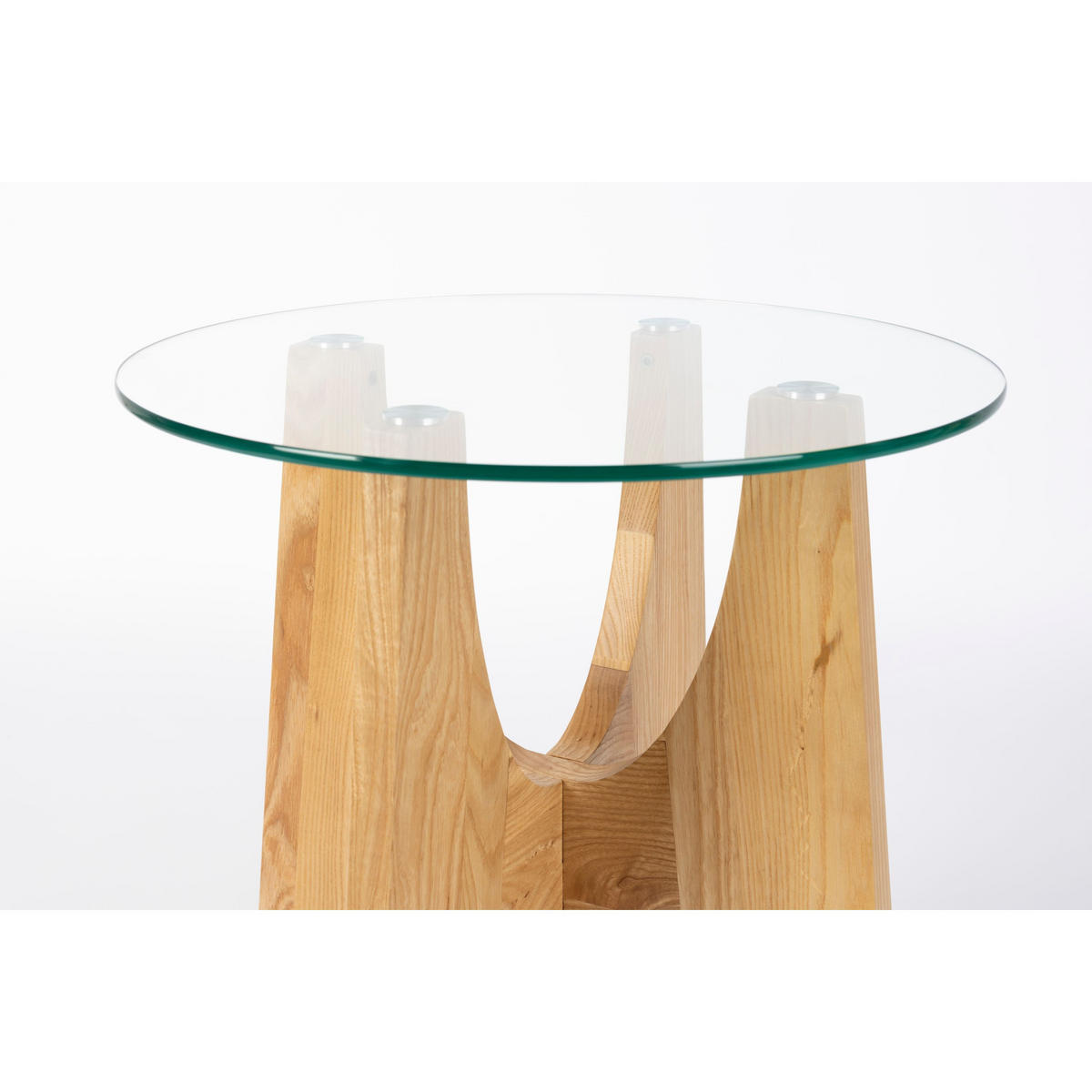 BEISTELLTISCH Kobe Rund 45 cm Glass - Beige, Glas (45/45/55cm) - Zuiver