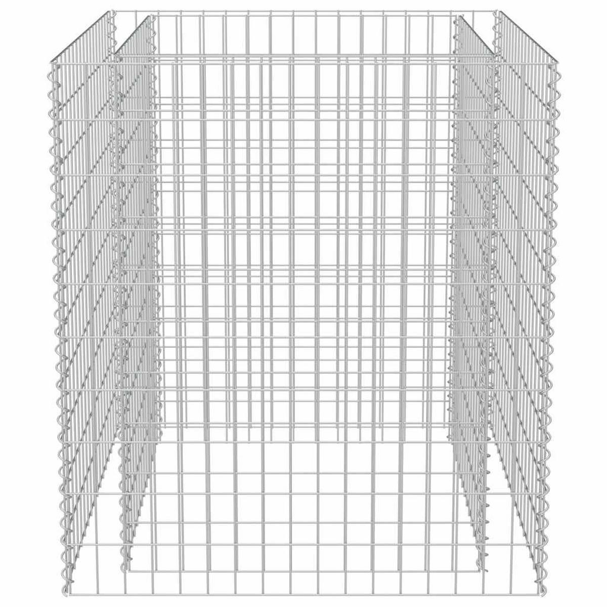 HOCHBEET aus Gabionen ROON aus Stahl 90x90x100 cm - Silberfarben, Metall (90/100/90cm) - DELUKE