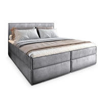 BOXBETT PELLIO 140x200 cm mit Matratze und Topper - Hellgrau - Hellgrau, Holz (140/200cm) - MASSENO