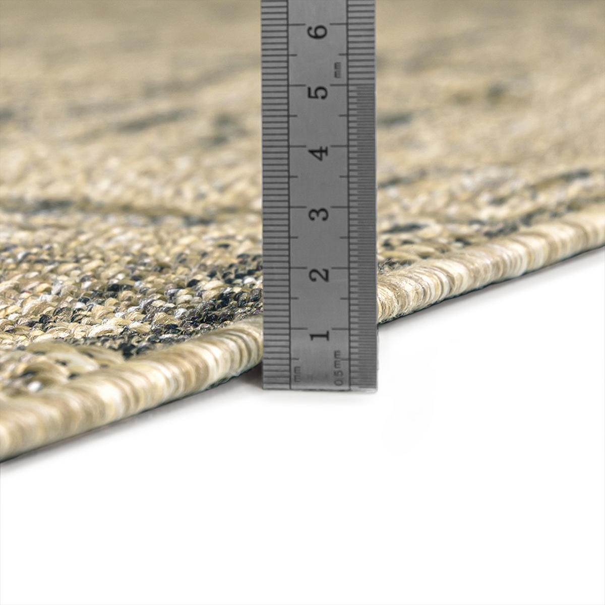 MATTA Utomhus Pinto Talud Mazovia 140x200cm Beige Brun Abstrakt Kort Lugg - Beige, Textil (140/200cm) - Mazovia