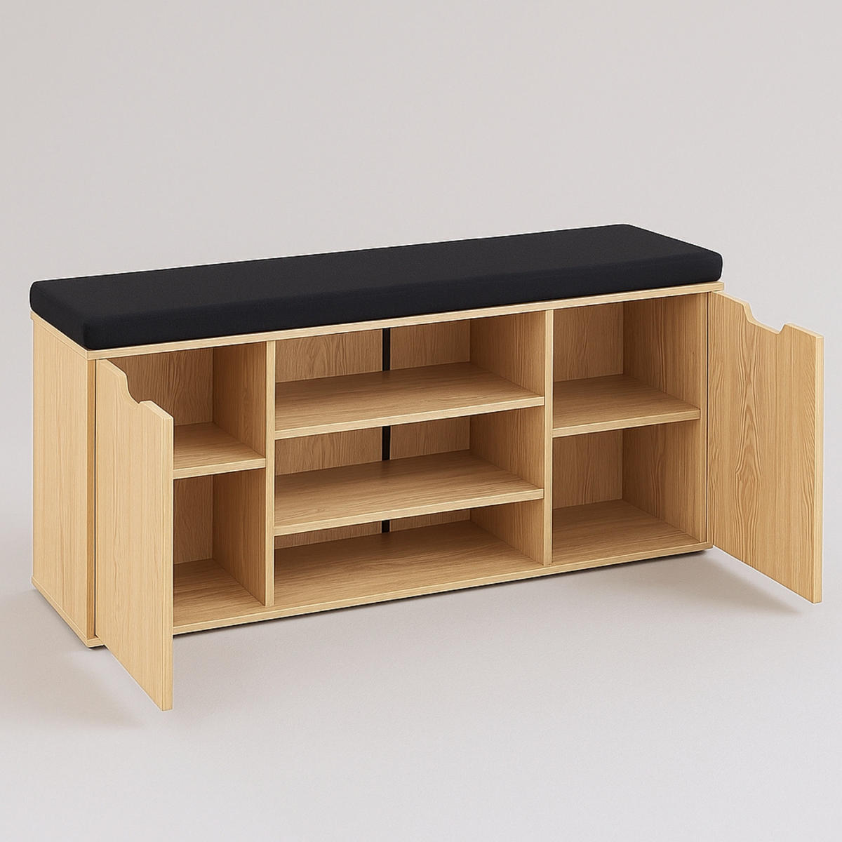 SCHUHSCHRANK Porta 103/30/46 cm - Braun, Holzwerkstoff (30/46/103cm) - BOXIMO